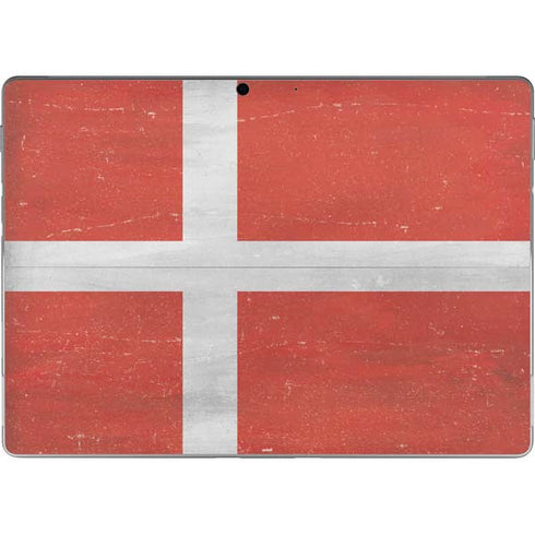 Denmark Flag Distressed Surface Pro 8 Skin